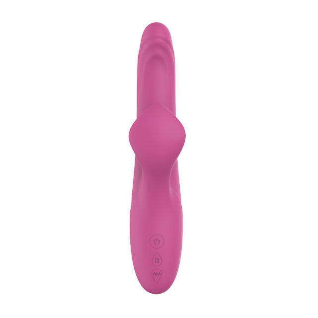 Schub-Kaninchenvibrator für Frauen mit rotierenden Perlen für die Klitoris 