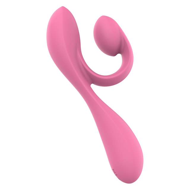 Fashon Musikalischer symbolförmiger G-Pot-Sexvibrator aus flüssigem Silikon für Frauen mit 10 Frequenzen und Dual-Motor-Vibration